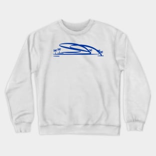 Ocean blue shore waves - Maji blue ocean waves Crewneck Sweatshirt